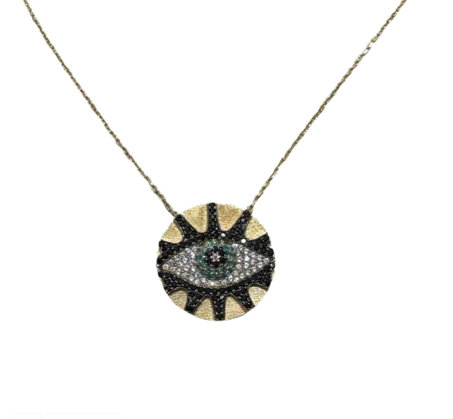 Evil Eye Medallion Necklace